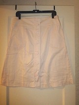 Grace Elements Pale Pink Button Front Cotton Skirt Misses Size 10 - £7.99 GBP