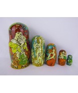 Matryoshka Nesting Dolls 7&quot; 5 Pc., Alfons Mucha Artist Hand Made Russian... - £65.98 GBP