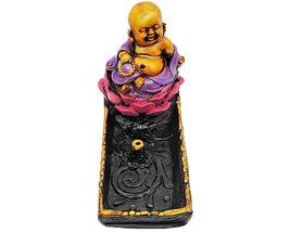 Baby Buddha Lotus Tall Long Incense Stick Holder Ash Tray Burner Meditat... - $24.74