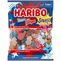 Haribo Stars &amp; Stripes Gummy Bears 175g - Made In Germany Free Shipping - $8.37