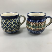 Boleslawiec Unikat Polish Pottery Coffee Mug 8 oz Handmade in Poland - £16.53 GBP
