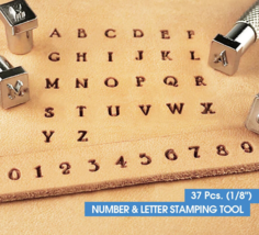 37Pcs Alphabet Number Stamping Tool Set 1/8&quot; Metal Leather Seal Engraving Stamps - £29.78 GBP