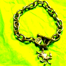 Silver initial P crab bracelet - $26.73