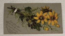 With The Season’s Compliments Calling Card Victorian Trade Card VTC1 - £5.16 GBP