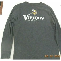 Minnesota Vikings NFL Team Apparel Long Sleeve T Shirt Mens Grey Size Medium - £11.78 GBP