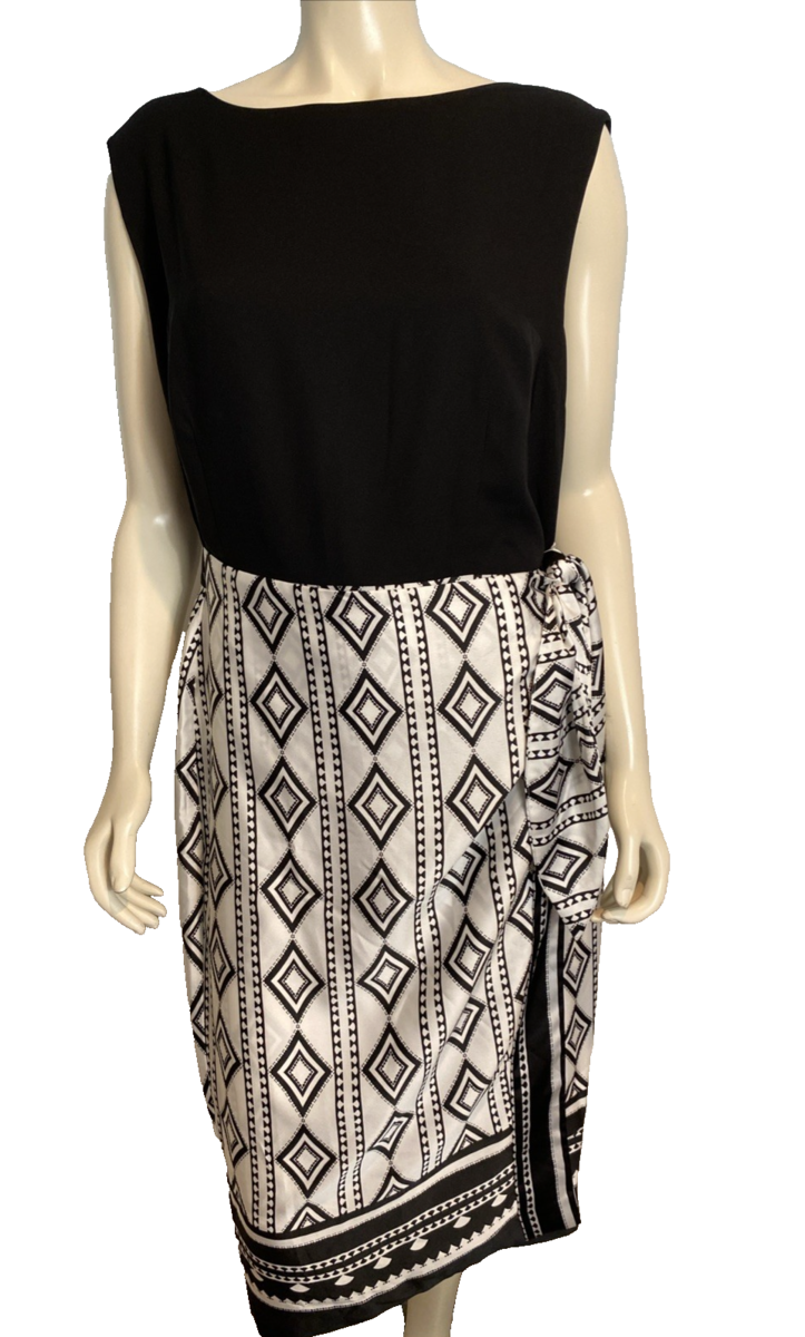 ladies petite dresses size 16 NWT Ann Taylor Women's Sleeveless Dress Black/White Petite plus size