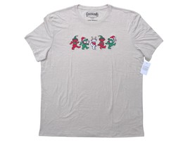 Lucky Brand Mens XL Off-White Beige Grateful Dead Holiday Marching Bears... - $703.38 MXN
