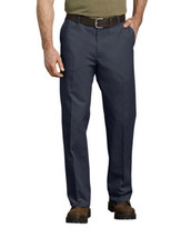 Dickies Men&#39;s Work Pants Relaxed Fit Straight Leg Flat Front Dark Navy Sz 44X30 - £12.68 GBP