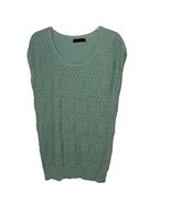 The Limited Mint Green Open Weave Knit Sweater Vest Womens Large Sleeveless - £14.17 GBP