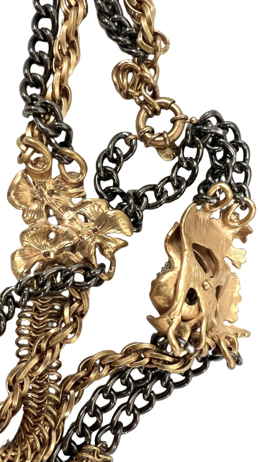 J.Crew Jumbo Crystal Blooms 3D Statement Necklace LONG RARE BIG Item image 12