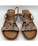 Meeshine Women&#39;s Wedge Sandals Bohemian Beach Rhinestones Rose Gold 39 (... - $4.57