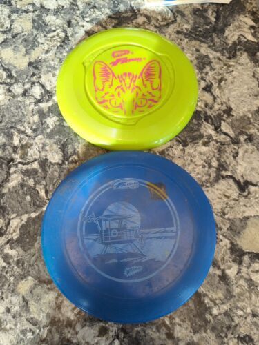 2 vintage Wham-O frisbee disks Malibu beach cat face - $11.88