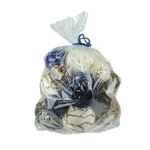 18 Piece Natural Peacock Blue, White and Brown Exotic Dried Organic Decor Balls - £23.86 GBP