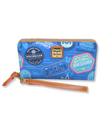 Dooney &amp; Bourke Blue Disney Vacation Club Zip PVC Leather Wristlet Walle... - $142.17 CAD