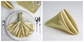 20x20&quot; 10 CHAMPAGNE Silky SATIN Wedding NAPKINS Party Table Linens Catering - $30.99