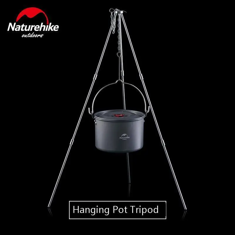 Naturehike Outdoors Camping Pot Bracket Picnic Tripod Hanging Pot Lightweight - £31.12 GBP