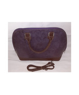  Genuine Leather Handbag Purple   Handmade with removable shoulder strap - $922.97 MXN