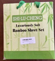 California King Luxuriously Soft Bamboo Sheet Set 4 pc Shi Lu Cheng New - £18.46 GBP