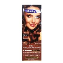 Starky herbal hair dye shampoo 3 in1 brown shine color,moisturizing,scalp health - £50.34 GBP