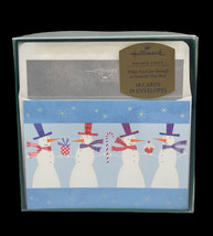Vintage Hallmark Christmas Cards Boxed Set 18 Snowman Happy Holidays Sno... - $13.32