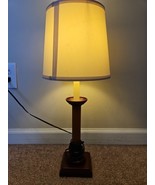 Wooden Style 21.5 in. Stick Table Lamp Brown/Mahogany Roman Column Style... - $9.99