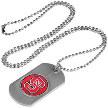 North Carolina NC State Wolfpack Dog Tag Necklace with a collegiate meda... - £11.75 GBP