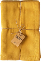 Thanksgiving Napkins -100% Cotton Cloth Napkins, Mustard Yellow Napkin (Pack of  - £15.63 GBP