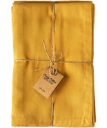 Thanksgiving Napkins -100% Cotton Cloth Napkins, Mustard Yellow Napkin (... - £15.29 GBP