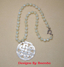 Celtic Knot Mother of Pearl  Necklace &amp; Earring Set - $105.00