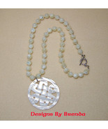 Celtic Knot Mother of Pearl  Necklace &amp; Earring Set - £83.93 GBP