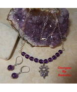 Luckenbooth &amp; Amethyst Necklace &amp; Earring Set - £61.08 GBP