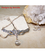 Clear Faceted Crystal Teardrop &amp; Celtic Knot Festoon Set - £57.55 GBP