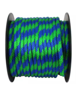 Everbilt 5/8 in x 200 ft Polypropylene Solid Braid Rope Green and Blue R... - $154.18 CAD