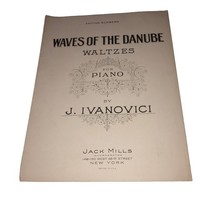 Waves Of The Danube Jack Mills By J. Ivanovici Vintage Sheet Music - $9.42