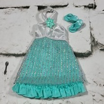 Barbie Doll Fashionista Outfit Clothes Lot Mint Green Shimmer Dress Sand... - £7.92 GBP