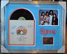 Queen Signed Plaque X 4 Framed &amp; Matted 3D - Freddie Mercury +++ w/COA - £7,994.77 GBP