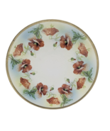 Royal Rudolstadt Prussia Made Painted Poppies Design Gold Trim 8.5&quot; Wide... - $9.90