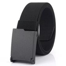 Men Nylon Canvas Tactical Waist Belt With Plastic Buckle - £7.86 GBP