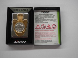 Retired 1996 Zippo Custom Lighter -Polished Arrowhead Buffalo Nickle - £89.40 GBP