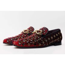 The Vicino Shoe Burgundy Bit Dress Loafer Limited Edition Men Shoe image 2
