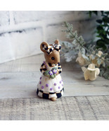 Black and White Checked Figurine Whimsy Décor Mouse Figurine Vintage Col... - $69.00