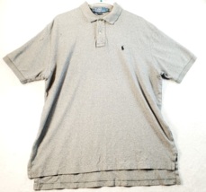 Polo by Ralph Lauren Polo Shirt Men Large Gray Cotton Short Sleeve Logo Collared - £13.84 GBP