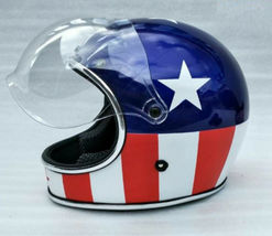 Retro Motorcycle Helmet With Visor Retro Astronaut Style Vintage Custom ... - £140.75 GBP