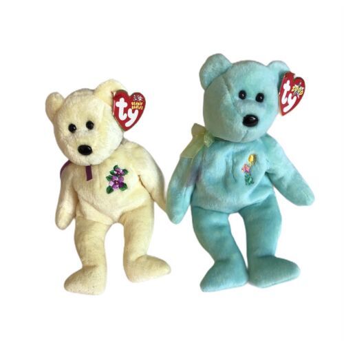 Ty Beanie Babies Set Of 2 Ariel Bear And Mother Bear - £5.46 GBP
