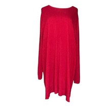 J. Jill Pure 100% Cashmere Tunic Sweater Red Plus Size 4X Round Neck Minimalist - £25.37 GBP