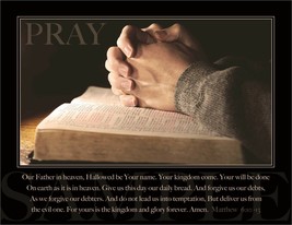 8.5x11 PRAY Bible Verse Scripture Picture New Fine Art Print Photo Poste... - £9.60 GBP