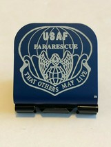 USAF Pararescue Unit Logo Laser Etched Aluminum Hat Clip Brim-it - £9.41 GBP