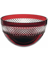 Waterford John Rocha Bowl 10&quot; Red Cut to Clear Cased Crystal #40007444 New - €425,21 EUR