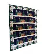 Handcrafted Log Cabin Quilted Wall Hanging Throw Blanket - $70.00