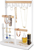 Jewelry Stand Holder Organizer, 4-Tier Necklace Holder with Ring Tray, 1... - $50.52 CAD
